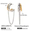 Pendientes de borla de acero de titanio Jieding, Pendientes de lujo ligero y de alta gama, Pendientes de nicho para mujer, Joyería de acero inoxidable que no se decolora al por mayor