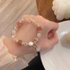 Olho de estrela ~ estilo princesa doce fresco coração de menina pulseira de cristal super brilhante pingente de coelho pulseira de presente para namoradas