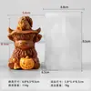 Vela Perfumada de Vaca de las Tierras Altas de Halloween Transfronteriza Molde de Silicona DIY Yeso de Yak Adorno Decorativo de Resina
