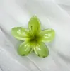 Pinza para el cabello de flor de plumeria de suministro transfronterizo, color degradado, moderno accesorio para el cabello para recogidos de mujer, pinza de tiburón