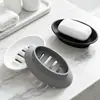 Saboneteira de silicone, porta-sabonete doméstico, suporte de sabonete para banheiro com drenagem, adequado para dormitórios estudantis, estilo luxo leve