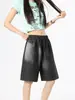 Shorts de Imitación Denim para Mujer, Corte Recto Holgado, Estilo Delgado de Verano, Pantalones de Longitud Media Estilo Hong Kong a la Moda, Pantalones de Cinco Puntos de Marca de Moda