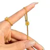 Tienda de Oro Mismo Estilo Pulsera Pequeña de Cubo de Azúcar para Mujer, Diseño de Nicho de Moda, Lujo Ligero Oro de Arena Vietnamita Diamante Amarillo, Color Duradero