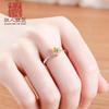 S925 Plata Esterlina Montura de Anillo de Seis Garras Zirconia Cúbica Anillo para Mujer Japonés y Coreano Montura Vacía DIY Chapado en Oro de 18K Montura de Anillo
