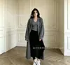 Exportación Europea y Americana Otoño e Invierno Nuevo Diseño Estilo Perezoso Suéter Largo Cárdigan de Punto para Mujer Holgado Grueso Abrigo para Mujer