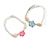 Novo Tornozeleira de Argila Macia Gradiente Frangipani Primavera e Verão Tornozeleira de Corda Torcida Tecida à Mão Tartaruga Retrô Turquesa