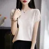 Nuevo Top de Verano 2025 para Mujer, Delgado y Versátil, Imitación Lana, Mangas de Murciélago, Espalda Hueca con Diamantes, Camiseta Base