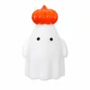 Lámpara de Calabaza de Vinilo para Halloween Luz Nocturna LED Lámpara de Velas Adorno de Escritorio Luz de Ambiente Decoración