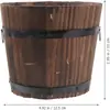 Cubo Pequeño de Madera Carbonizada Maceta de Madera para Jardinería Interior Exterior Suculentas Maceta Pequeña para Flores Cubo de Madera para Plantar en Balcón de Niños Maceta de Madera