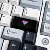 Teclado mecânico vermelho amor pixel coração tecla ESC tecla de direção teclas R1 transparente tecla enter tecla MAC