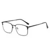 Gafas Metálicas Lisas Ovaladas Ultraligeras Anti Luz Azul para Hombre con Montura de Línea de Cejas, Gafas Planas de Moda para Mujer Xiaohongshu, Se Pueden Equipar con Miopía