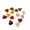 Flores Pequenas de Crochê Feitas à Mão em Algodão Puro com Pistilos Coloridos, Acessórios de Roupas DIY, Acessórios de Cabelo