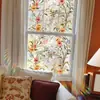 Película de vidrio esmerilado para ventana de baño, pegatina anti-mirones, decoración de pájaros, pegatina para ventana, película electrostática sin adhesivo