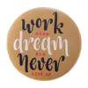 Broche creativo geométrico redondo de dibujos animados en inglés con frase corta, lindo personaje animal, insignia de hojalata de metal