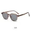 Nuevas gafas de sol para hombre transfronterizas con diseño de patilla plana, protección UV, montura de acetato TR