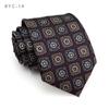 Corbata para Hombre Otoño Estilo Coreano Formal de Negocios Personalizada Retro Marrón Café Cuadros Accesorios para Traje Corbata Ancha