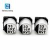 16V33UF SMD capacitor eletrolítico de alumínio 33UF 16V 5*5/5. 4MM 6*5/6.3*5.4MM pode enviar amostras
