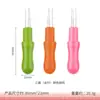 Herramientas de punch needle de madera de colores al por mayor, aguja única, tres agujas, ocho agujas, herramientas de punch needle para fieltro DIY