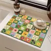 Esterilla escurridora de cocina estilo americano transfronteriza, mantel individual, alfombrilla aislante del calor para el hogar, alfombrilla absorbente para encimera, alfombrilla de control de agua para cuencos y platos de tierra de diatomeas