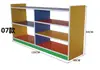 Estante para Jardim de Infância Armário Combinado de Brinquedos Infantis Armário de Armazenamento com Formato de Desenho Animado Armazenamento de Madeira Placa à Prova de Fogo Estante de Livros