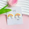 Cara Brillante Serie Conejo Arcoíris Accesorios de Resina para Manualidades Funda de Teléfono Flor para Zapato Hebilla de Zapato Parche Material para Accesorios de Cabello