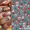 Adesivos de Unha Artística Novos Transfronteiriços Ins Urso de Desenho Animado Papai Noel Floco de Neve Anjo Laço Adesivos Adesivos para Unhas