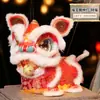 Novo Kit DIY de Lanterna Dança do Leão Fubao para o Festival do Meio do Outono para Crianças - Pacote de Materiais para Brinquedo de Leão que Acende Feito à Mão