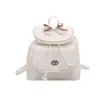 Mochila elegante y sofisticada para mujer con un diseño de lazo único, perfecta para estudiantes universitarios y personas que van al trabajo.