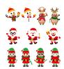 CM2308010 dibujos animados infantiles Navidad anciano árbol rompecabezas interactivo padre-hijo pegatinas faciales DIY