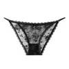 Calcinha Sexy de Renda Francesa com Tiras Finas para Mulheres, Forro 100% Algodão, Sem Costura, Respirável, Sedutora e Atraente de Cintura Baixa