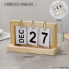 Calendario de Volteo de Madera Creativo Decoración para Escritorio de Oficina, Computadora, Mueble de TV, Sala de Estar, Dormitorio, Escritorio de Estudiante