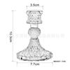 Castiçal de Diamante de Vidro Escandinavo Castiçal de Polo de Mesa de Jantar Soles Baixos Quarto Ornamentos de Decoração para Casa