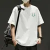 Nuevo Comercio Exterior Verano Cuello Redondo Manga Corta Juventud Delgado Casual Moda Top para Hombre Versátil Alta Gama Camiseta para Hombre