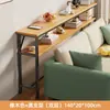 Mesa estrecha para hueco de cama, estante de almacenamiento para el pie de la cama, mesa larga extremadamente estrecha, de pie contra la pared, gabinete estrecho para hueco de cama, almacenamiento multicapa
