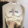 Roupa térmica infantil com forro de fleece, estilo outono e inverno, camiseta casual da moda de manga comprida com gola alta, perfeita para usar em camadas