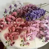 Decoración de Mesa Escandinava de Falenopsis de 9 Cabezas Impresa en 3D Película Floral de Boda Flor Artificial de Falenopsis Accesorios para Fotografía