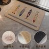 Alfombrillas de Piso para Baño de Lino Imitación Transfronterizas Son Absorbentes de Agua, Absorbentes de Aceite, Antideslizantes, Resistentes a Manchas y Resistentes al Desgaste, Felpudos, Felpudos para Puerta de Entrada del Hogar