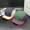 Gorra de Cinco Paneles Bloque de Color para Exteriores, Secado Rápido, Visera Corta, Ligera y Transpirable, Gorra de Béisbol para Mujer, Gorra con Visera para Protección Solar de Primavera y Verano