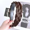 Diadema Trenzada para Peluca para Mujer, Elegante Nueva Horquilla Diadema Trenza Espina de Pescado, Accesorio para el Cabello de Corona Alta en la Parte Superior para Cubrir el Cabello Gris