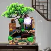 Fonte de Água de Mesa Sala de Estar Moinho de Vento Ornamento de Escritório Paisagem Cenário Ornamento Presente de Inauguração Casa Nova