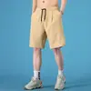 Shorts de playa casuales de verano finos para hombre de talla grande, shorts deportivos casuales holgados de longitud hasta la rodilla de seda helada