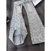 Jeans rasgados con estampado integral de estrellas para hombre, estilo americano, geniales y elegantes, sensación de alta gama, diseño de nicho, pierna recta, ligeramente acampanados