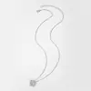 Collar de Plata S925 para Mujer con Moissanita de Trébol de Cuatro Hojas Totalmente Incrustado Suministro Directo de Fábrica Lujo Ligero Deslumbrante Suerte Versátil Para Uso Diario