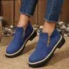 Botas Chelsea Nuevas de Otoño/Invierno para Mujer, Suela Gruesa Mate, Cremallera Lateral, Antideslizantes, Botas Martin, Versátiles, Tacón Grueso, Botas de Mujer, Mayoreo