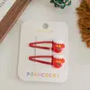 Paquete de 1 Par ~ Dulce Santa Árbol de Navidad Lindo Dulce Pasador Hombre de Jengibre Muñeco de Nieve Pinza Lateral Pinza para Flequillo Femenina