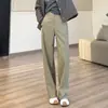 La Primavera No Es Demasiado Tarde AntiarrugasMicro-Arco Pierna Recta Pantalones Casuales Temporada de Primavera Pantalones de Trabajo Sorona Pantalones Largos Sin Arrastrar