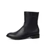 Botas de Cano Curto Masculinas Outono/Inverno 2026 Sola Plana Estilo Comércio Exterior Material PU Clássico 3 Cores Disponíveis Zíper Lateral