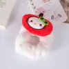 Lazo para el pelo de felpa de manzana de dibujos animados, intestino grueso, lindo estilo dulce, gato, lazo para el pelo de fruta, muñeco de peluche, lazo para el pelo, cuerda para el pelo
