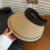 Sombrero de Paja de Ala Ancha en Color de Contraste para Mujer, Sombrero de Sol de Verano con Protección UV para Viajes al Aire Libre