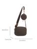 Bolsa Simples Texturizada Feminina 2024 Nova Moda Simples Casual Bolsa de Ombro Estilo Ocidental Pequena Bolsa Pendurada Pequena Bolsa Quadrada Transversal